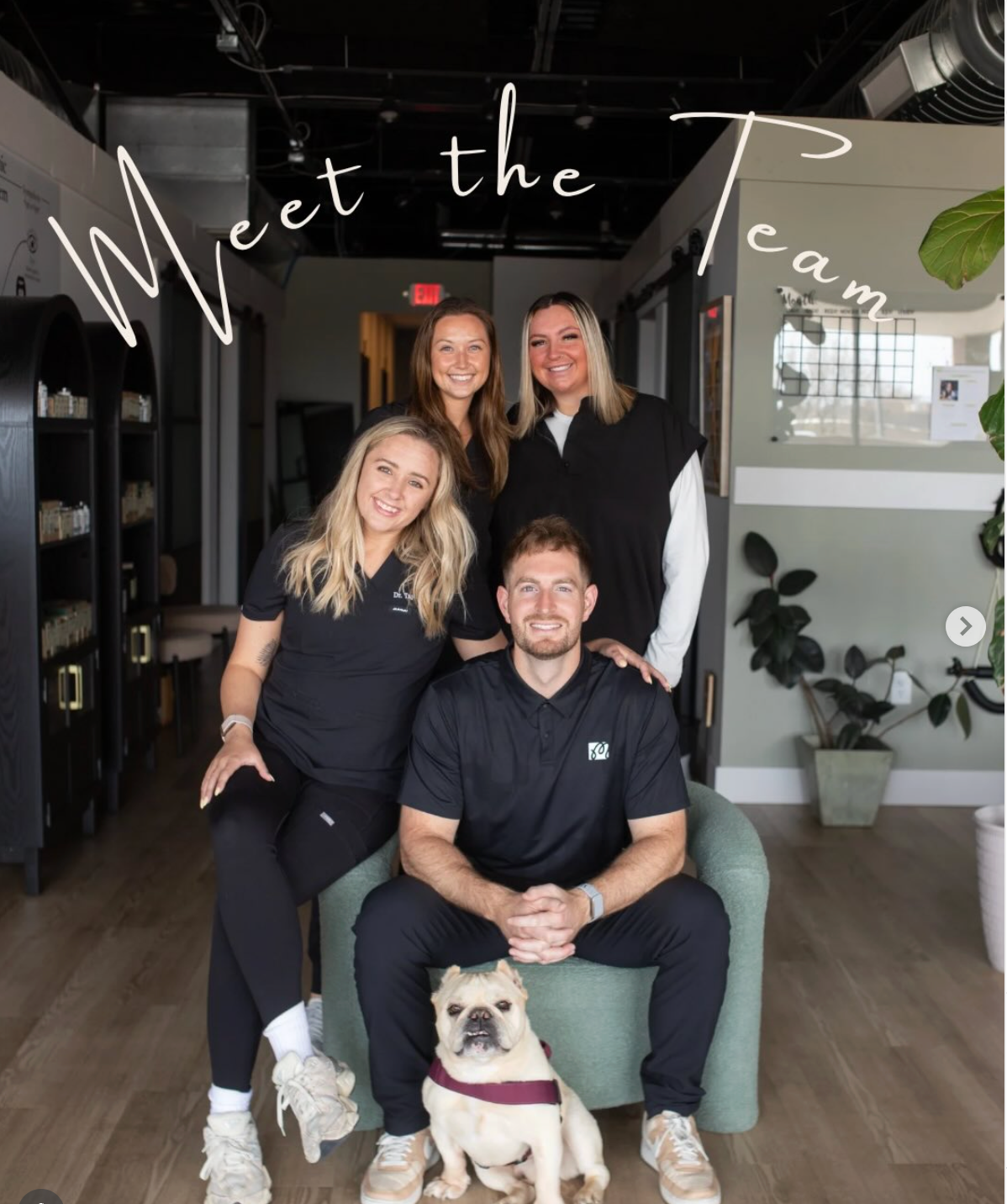 The Everwell team with Kil, the office dog